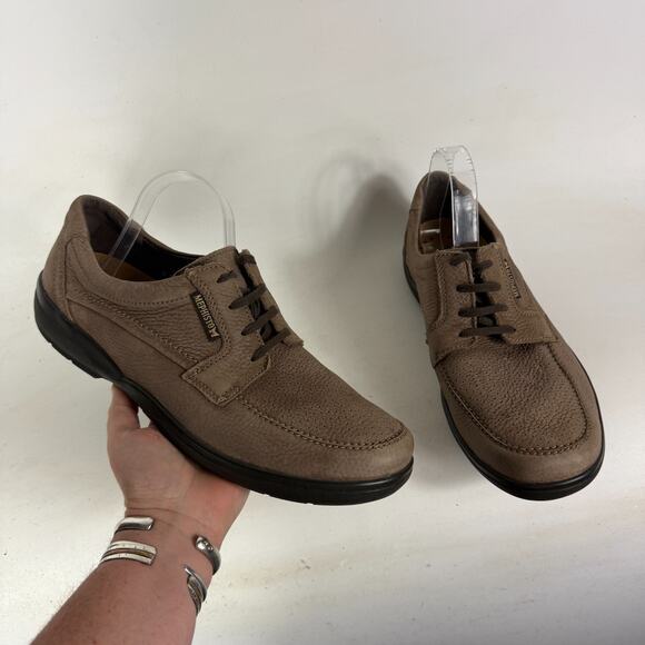 Mephisto Air Jet System Casual Sneakers Men's 11.5 Brown Leather Lace-Up Shoes
